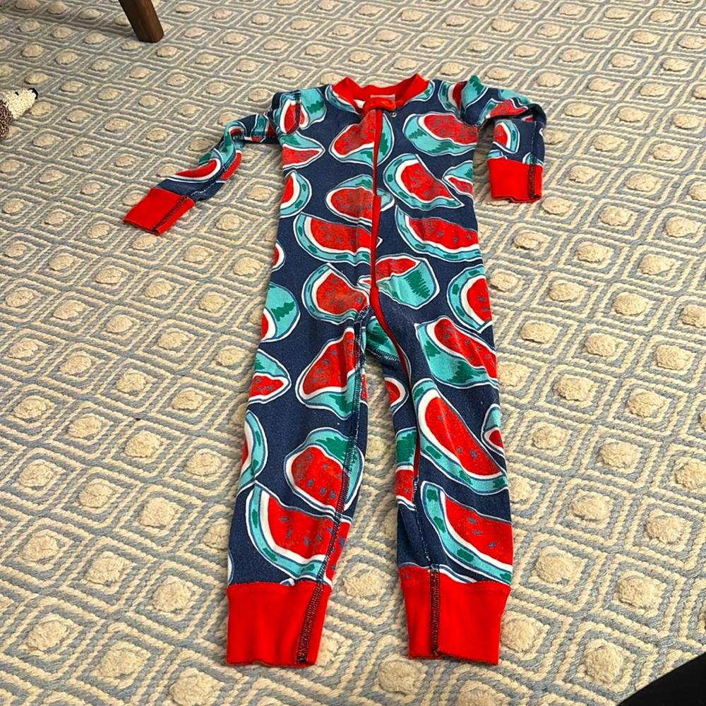 Watermelon zip up Jammies